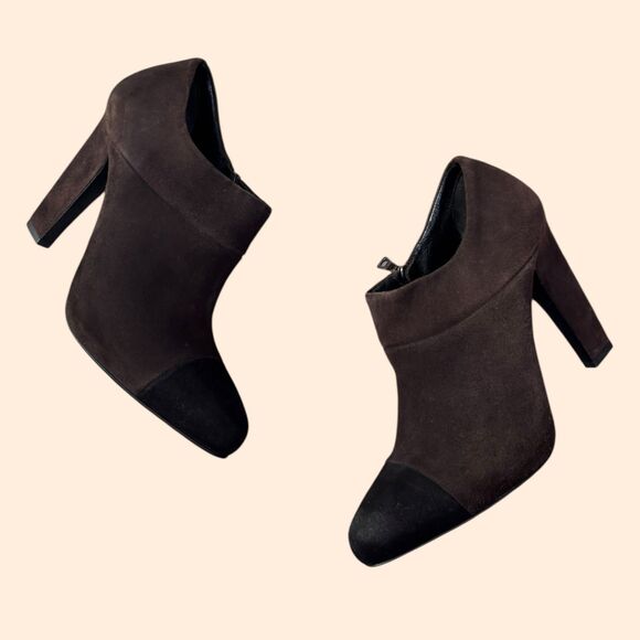Prada Brown Suede Ankle Boots - Picture 1 of 10
